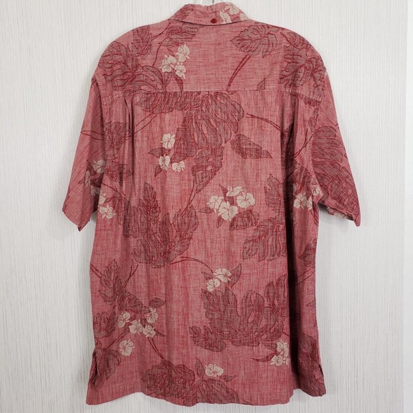 Izod jeans Hawaiian print short sleeve button up casual shirt - Picture 3 of 11
